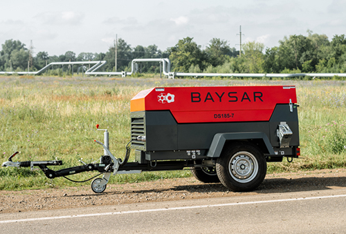 Дизельный компрессор BAYSAR DS185-7 на шасси