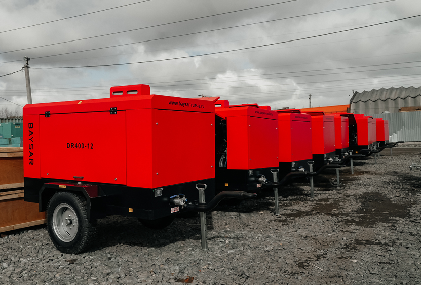 Дизельный компрессор BAYSAR DR400-12