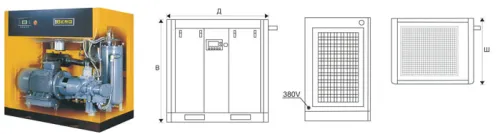 Винтовой компрессор Berg BK-400-E 12