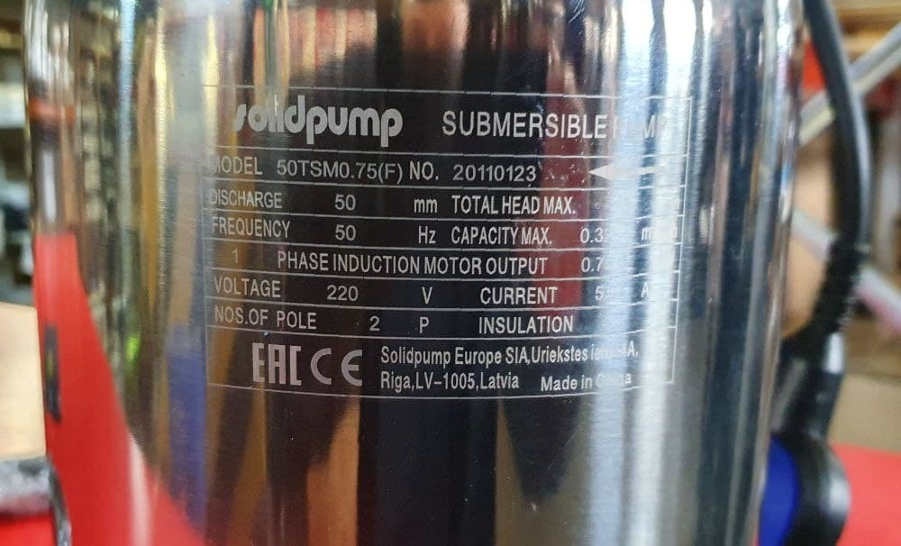 Насос переносной дренажный с поплавком Solidpump 50TSM0.75(F)