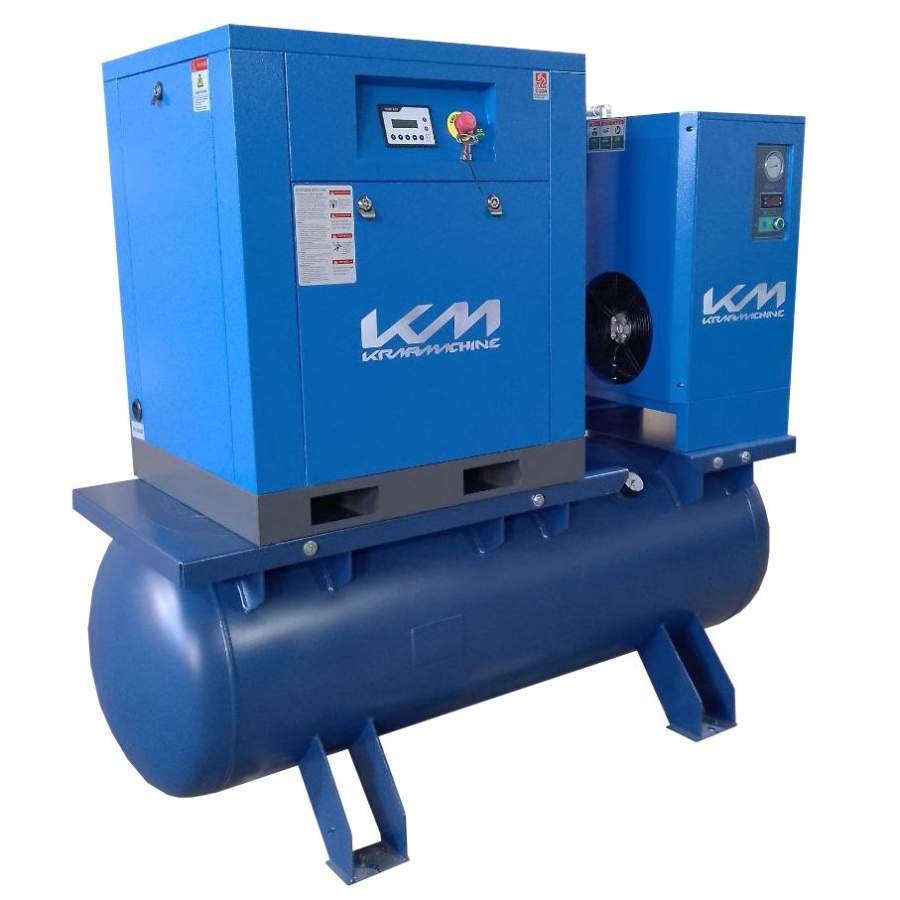 Винтовой маслозаполненный компрессор на ресивере KraftMachine КМ11-10рВ-500 Jiangtian (IP 55)