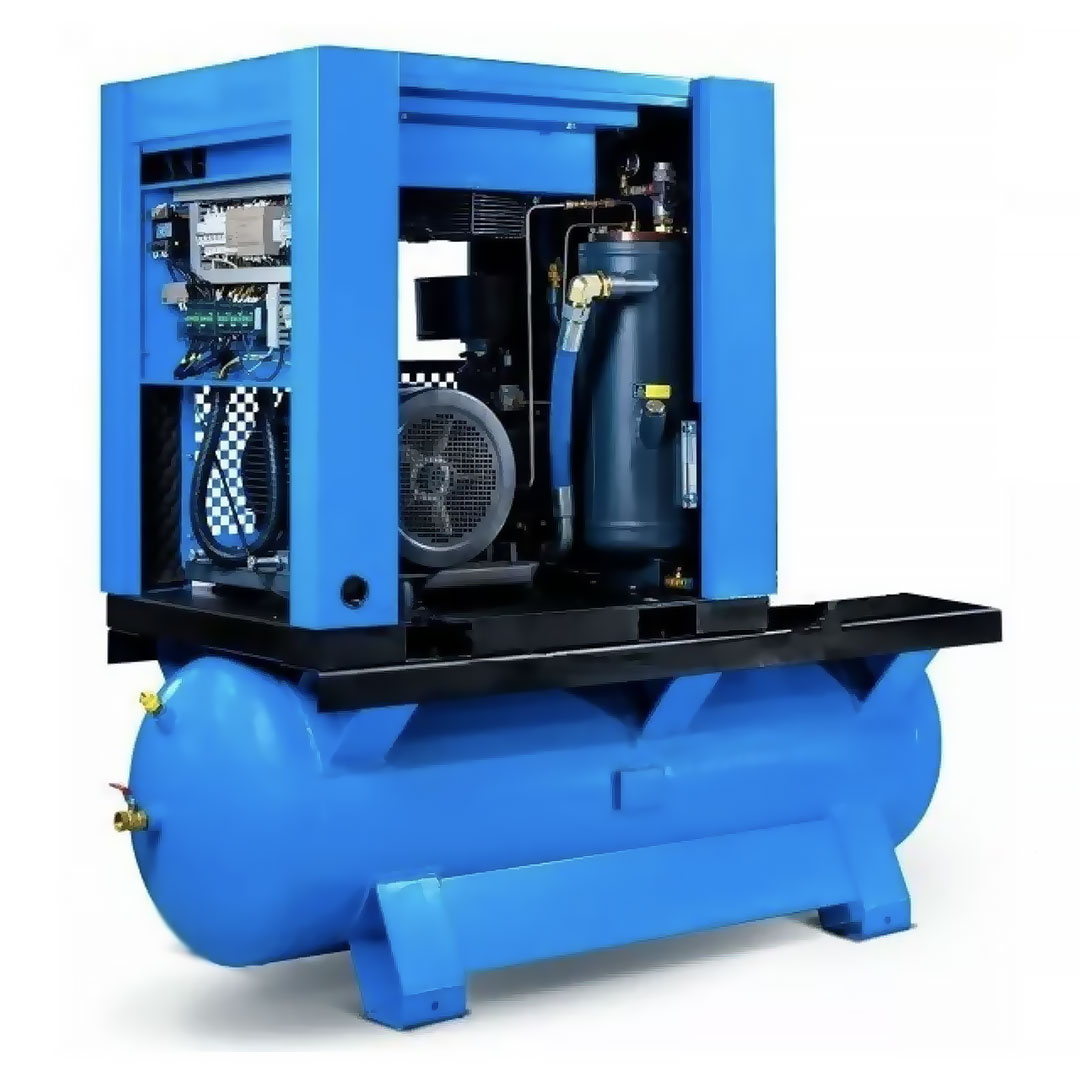 Винтовой маслозаполненный компрессор на ресивере KraftMachine КМ5,5-8рВ-500 Jiangtian (IP 55)