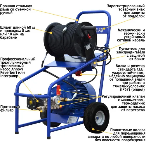 Аппарат высокого давления ПОСЕЙДОН E7-250-15-IP-Reel