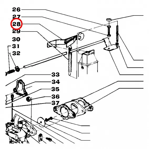 101091930 Рычаг(регулировки св.тока) для MOSA MSG CHOPPER, MSG200S, MS200