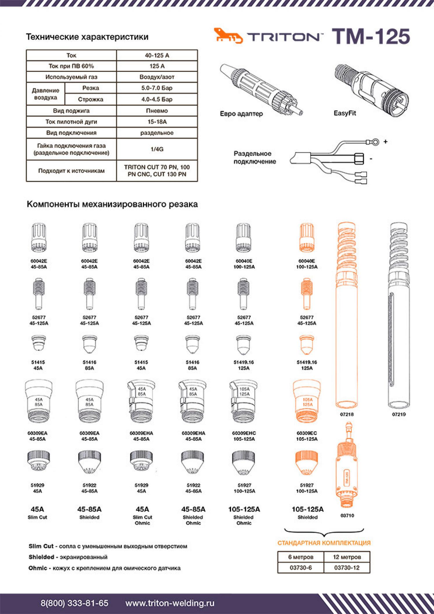 Плазмотрон TRITON TM-125 (6м)