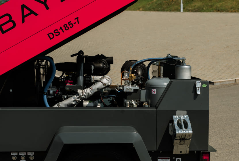 Дизельный компрессор BAYSAR DS185-7 на шасси