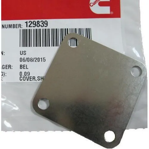 129839 Пластина отсечного клапана / Shut-Off Valve Shield Cummins ...