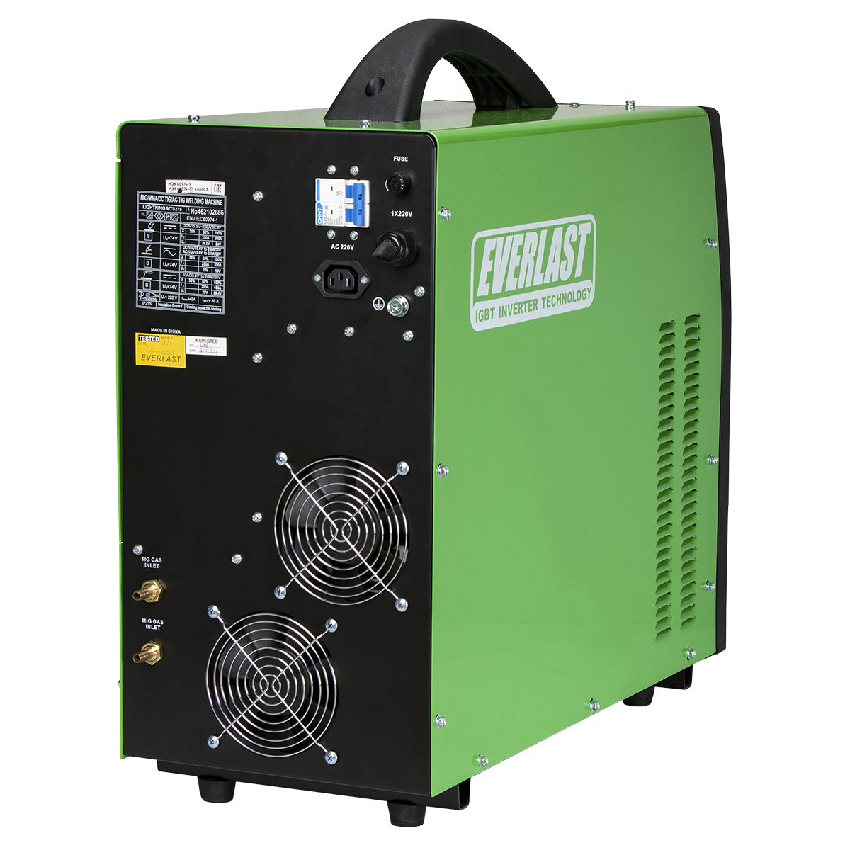 Сварочный полуавтомат Lightning MTS 275 (MIG/TIG/STICK) Everlast 2EV275LMTS