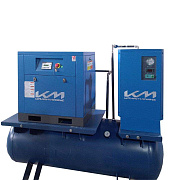 Винтовой маслозаполненный компрессор на ресивере/с осушителем KraftMachine КМ5,5-10рВ-500/О SUMA (IP 55)