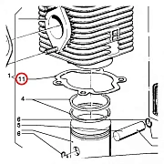 101041480 Прокладка между цилиндром и картером для MOSA MSG CHOPPER, MSG200S, MS200