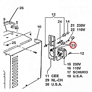 103011320 Держатель предохранителя для MOSA MSG CHOPPER, MSG200S, MS200