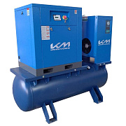 Винтовой маслозаполненный компрессор на ресивере KraftMachine КМ11-10рВ-500 SUMA (IP 55)